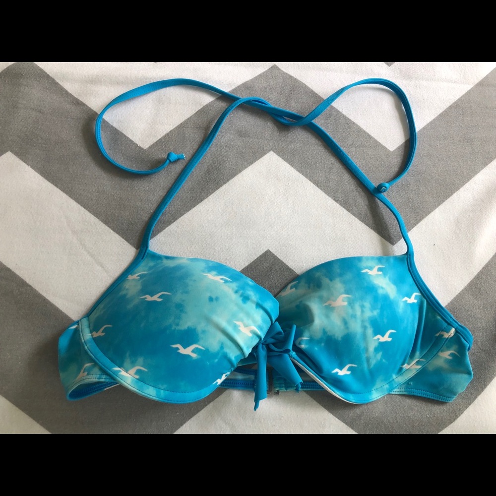 Hollister Blue Push-Up Bikini Top